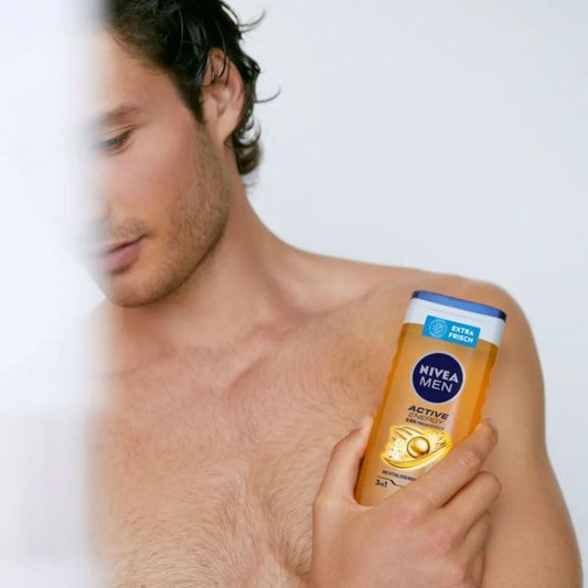 Nivea MEN Active Energy gel za prhanje z naravnim kofeinom za začetek dneva 250 ml